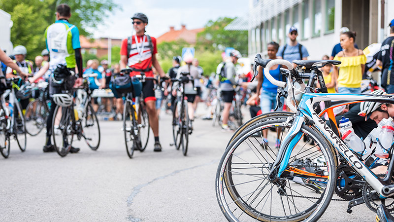 Cyklister pausar, Vätternrundan
