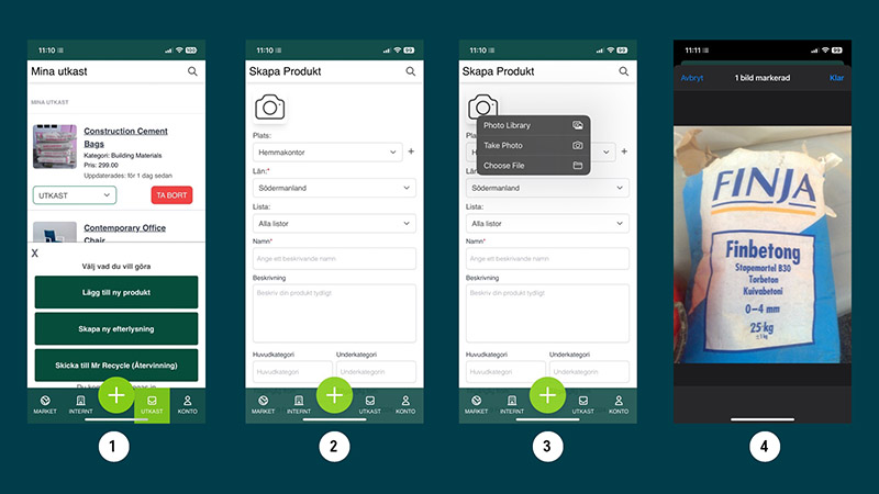 inventering, steg 1-4