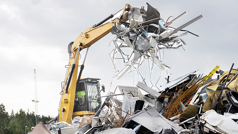 Metallskrot hanteras