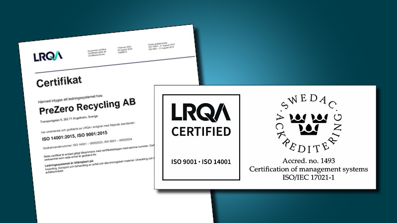 certifikat för iso-standarder