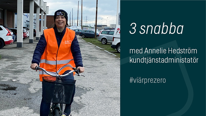 Annelie Hedström kundtjänstadministratör PreZero