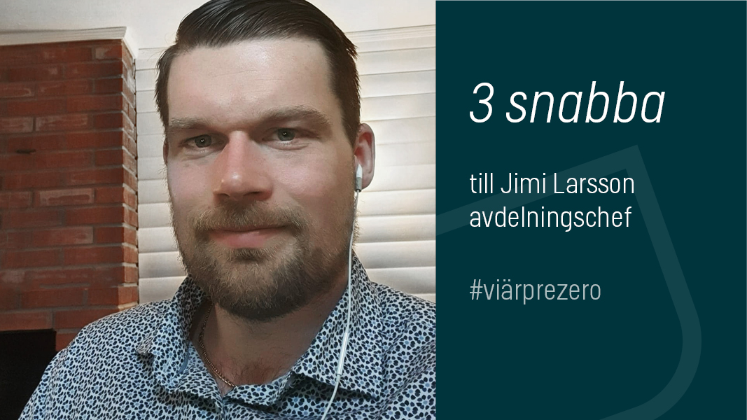 Jimi Larsson avdelningschef PreZero