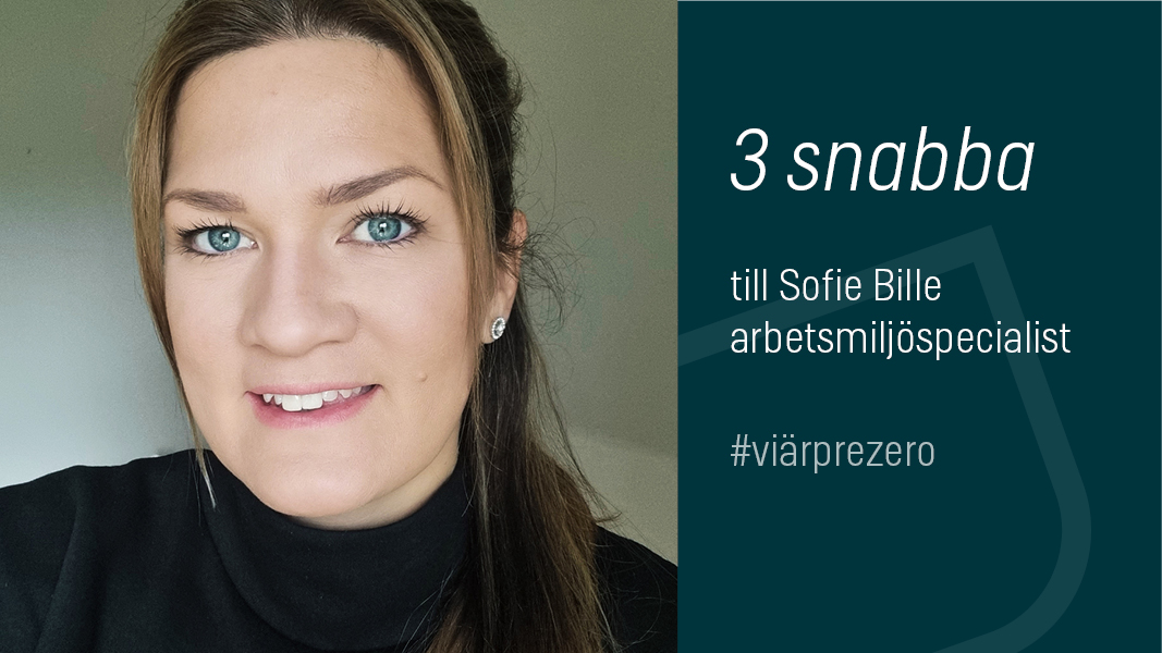 Sofie Bille Arbetsmiljöspecialist PreZero